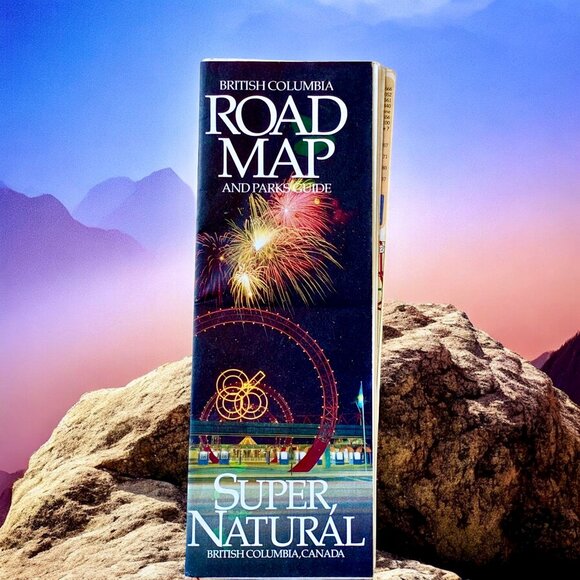 British Columbia Canada 1980's Road Map And Parks Guide Pamphlet - Picture 1 of 9